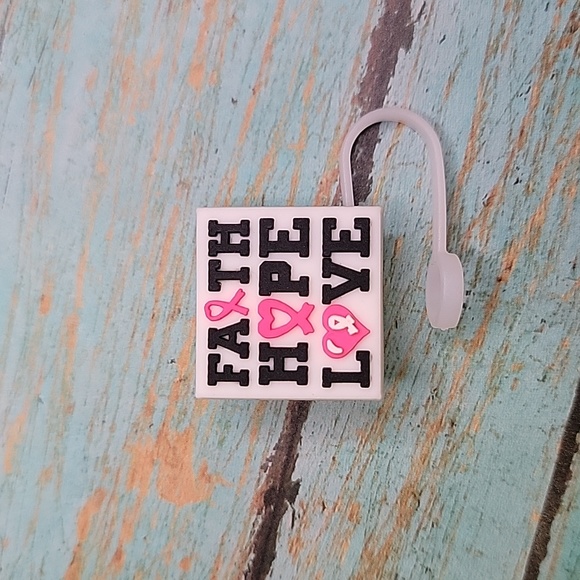 Breast Cancer Awareness Straw Topper - Picture 3 of 5